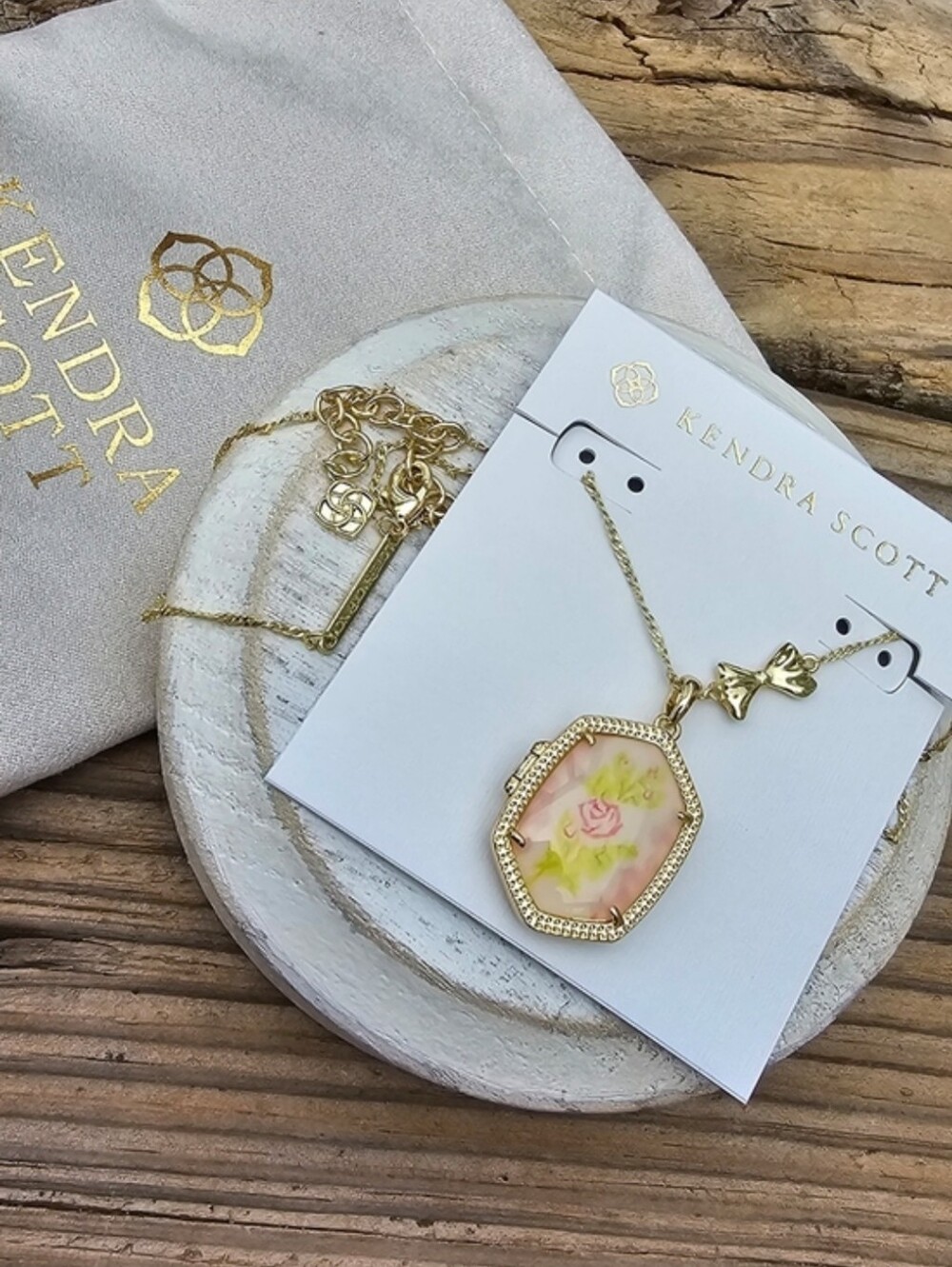 Kendra Scott x LoveShackFancy Daphne Gold Locket Necklace